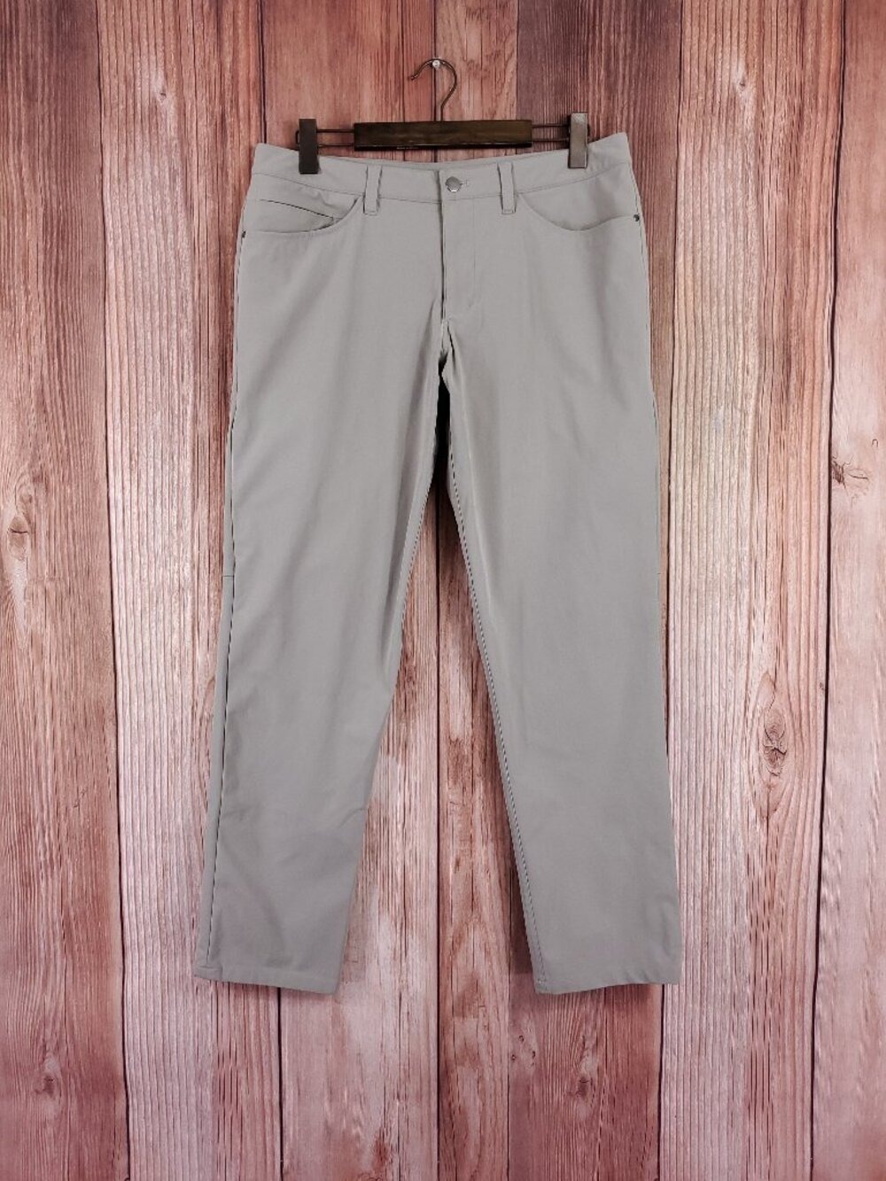 Lululemon Mens 34x31 ABC Pants Classic Trousers Warpstreme Riverstone M5583S